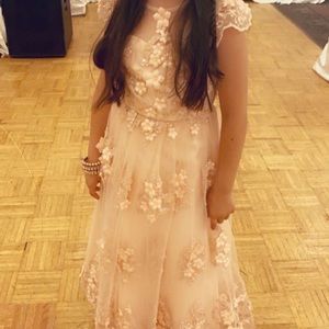 Floral Embroidered A-Line Dress